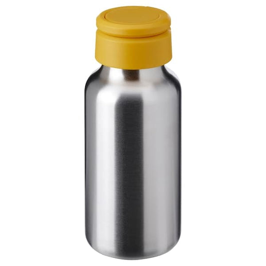 Ikea ENKELSPÅRIG - Water bottle, stainless steel/yellow, 0.3 l