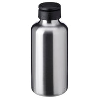 ENKELSPÅRIG - Water bottle, stainless steel/black, 0.7 l - best price from Maltashopper.com 80513529