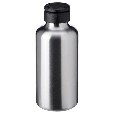 ENKELSPÅRIG - Water bottle, stainless steel/black, 0.7 l - best price from Maltashopper.com 80513529