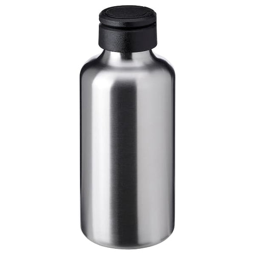 ENKELSPÅRIG - Water bottle, stainless steel/black, 0.7 l