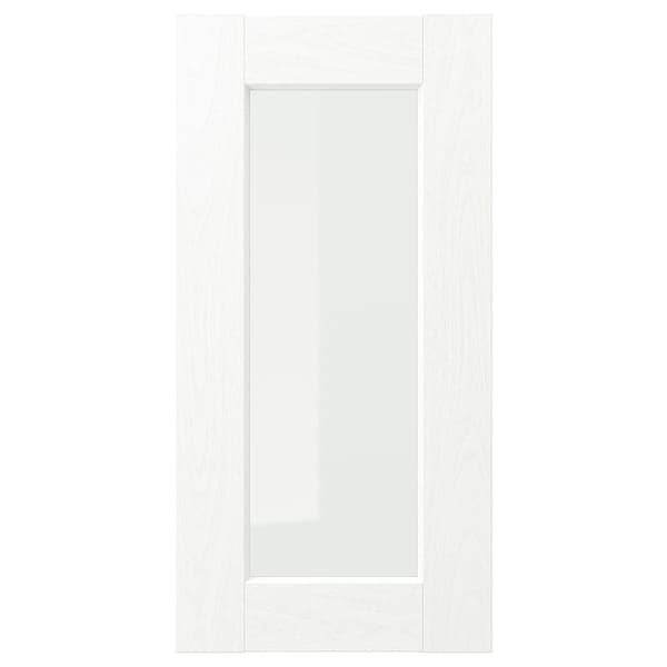 ENKÖPING - Glass door, white wood effect, 30x60 cm - best price from Maltashopper.com 20505787