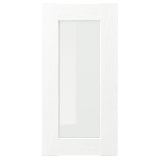 Ikea ENKÖPING - Glass door, white wood effect, 30x60 cm