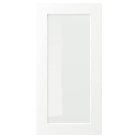 Ikea ENKÖPING - Glass door, white wood effect, 40x80 cm