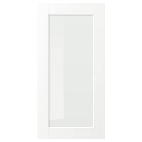 ENKÖPING - Glass door, white wood effect, 40x80 cm