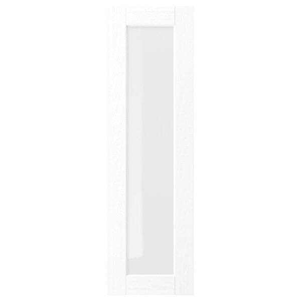 ENKÖPING - Glass door, white wood effect, 30x100 cm - best price from Maltashopper.com 40505786