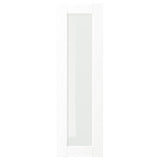 ENKÖPING glass door, white wood effect, 30x100 cm