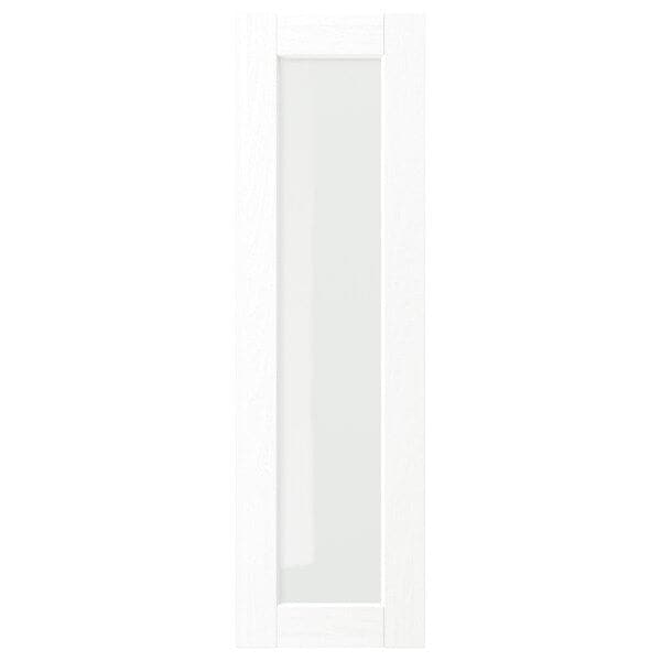 ENKÖPING - Glass door, white wood effect, 30x100 cm - best price from Maltashopper.com 40505786