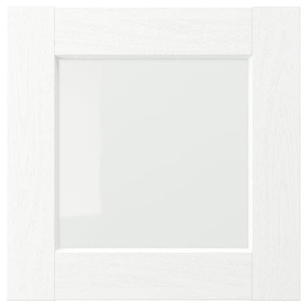 ENKÖPING - Glass door, white wood effect, 40x40 cm