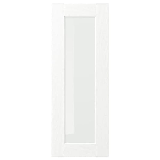 ENKÖPING - Glass door, white wood effect, 30x80 cm - best price from Maltashopper.com 00505788