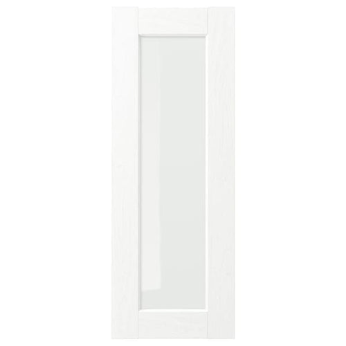 ENKÖPING - Glass door, white wood effect, 30x80 cm