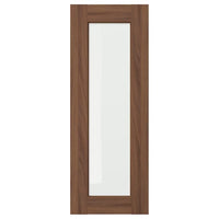 ENKÖPING Glass door, brown walnut effect,30x80 cm - best price from Maltashopper.com 60516604