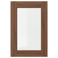 ENKÖPING Glass door, brown walnut effect,40x60 cm - best price from Maltashopper.com 90516607