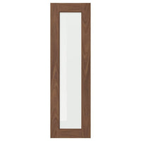 ENKÖPING Glass door, brown walnut effect,30x100 cm , - best price from Maltashopper.com 00516602