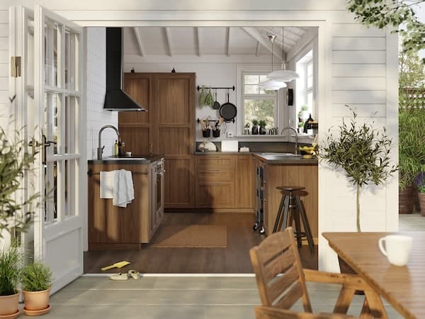 Ikea ENKÖPING - Door, brown walnut effect, 30x80 cm