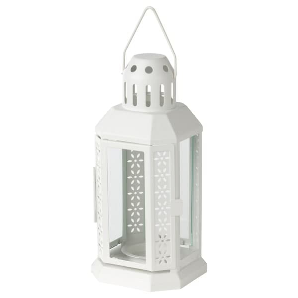 ENRUM - Lantern for tealight, in/outdoor, white