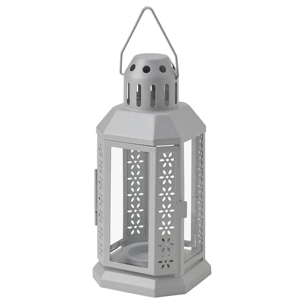 ENRUM - Lantern for tealight, in/outdoor silver-colour, 22 cm - best price from Maltashopper.com 20552528