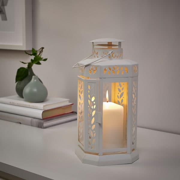 ENRUM Lantern f block candle, in/outdoor white 28 cm , 28 cm - best price from Maltashopper.com 10525724