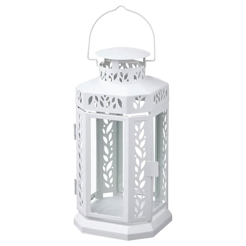 ENRUM Lantern f block candle, in/outdoor white 28 cm , 28 cm