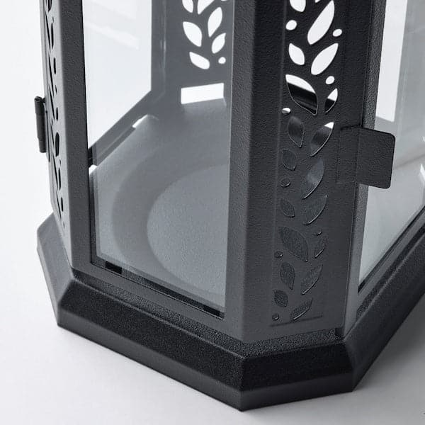ENRUM - Lantern f block candle, in/outdoor, black