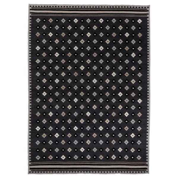 Ikea EREMITGRÖEN - Carpet, flatweave, dark grey, , 170x240 cm