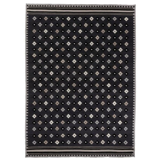 Ikea EREMITGRÖEN - Carpet, flatweave, dark grey, , 170x240 cm