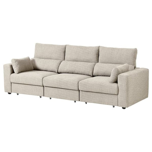 ESKILSTUNA 3-seat sofa, Hillared beige, 268x100x109 cm