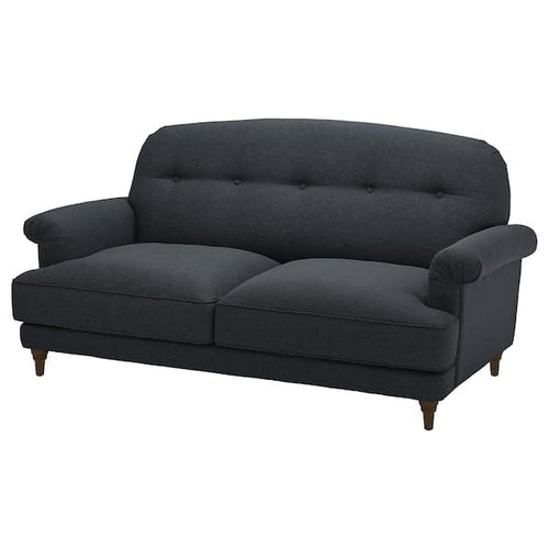 ESSEBODA - 2-seat sofa, Knäbäck anthracite / brown ,
