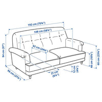 ESSEBODA - 2-seat sofa, Knäbäck anthracite / brown , - best price from Maltashopper.com 49443478