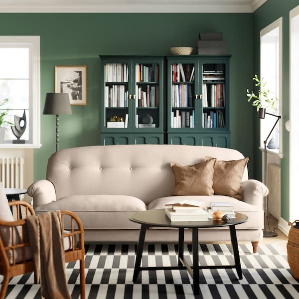 Ikea ESSEBODA - 3-seater sofa, Knäbäck light beige/brown ,