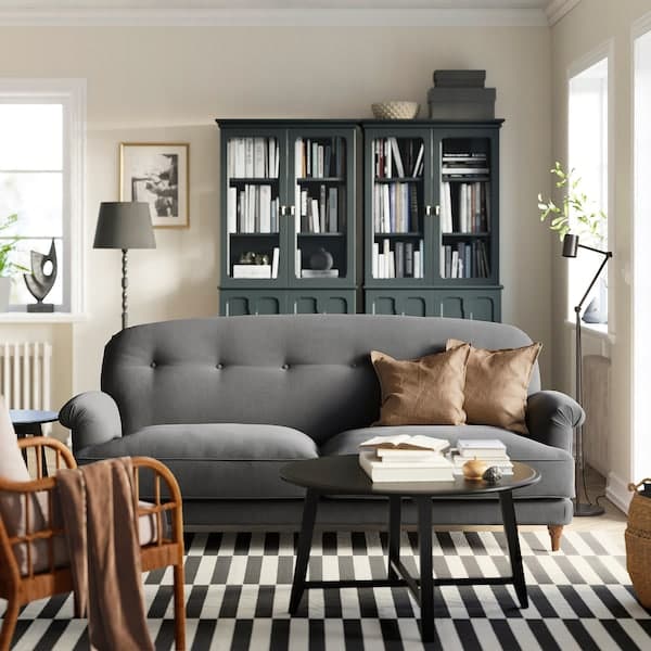 Ikea ESSEBODA - 3-seat sofa, Tallmyra smoky grey / brown