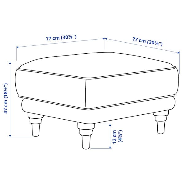 ESSEBODA - Footstool, Tallmyra / birch blue , - best price from Maltashopper.com 19443427