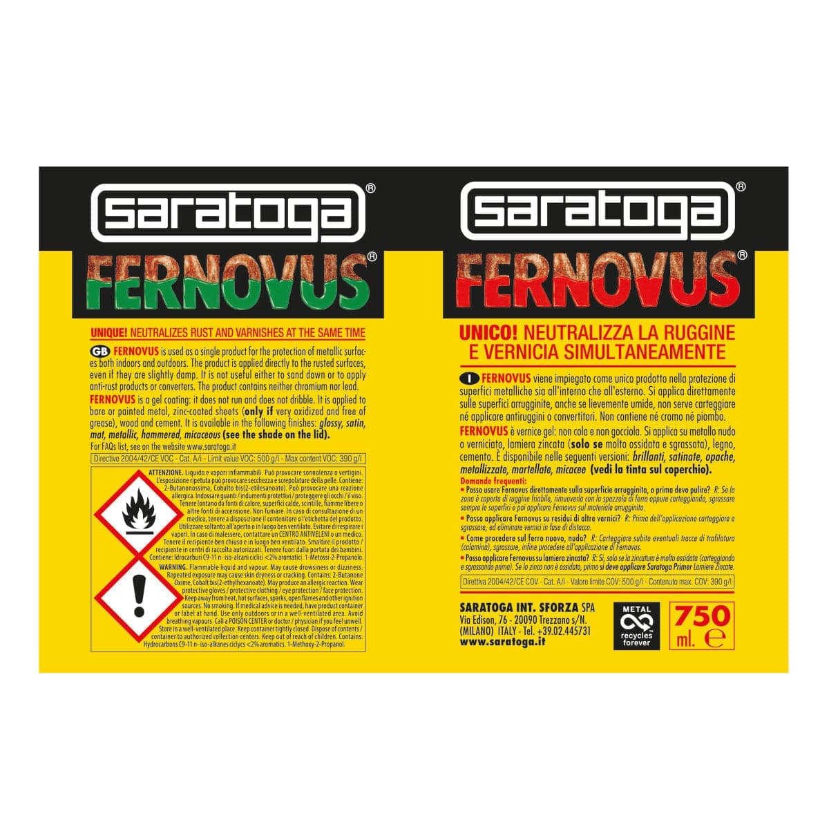 Bricocenter FERNOVUS ENAMEL BRIGHT RED 250 ML