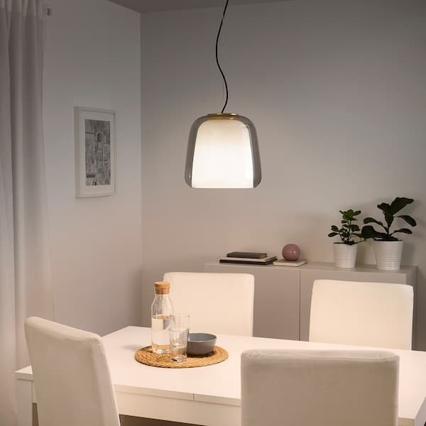 EVEDAL - Pendant lamp, grey, 28 cm - best price from Maltashopper.com 90361257