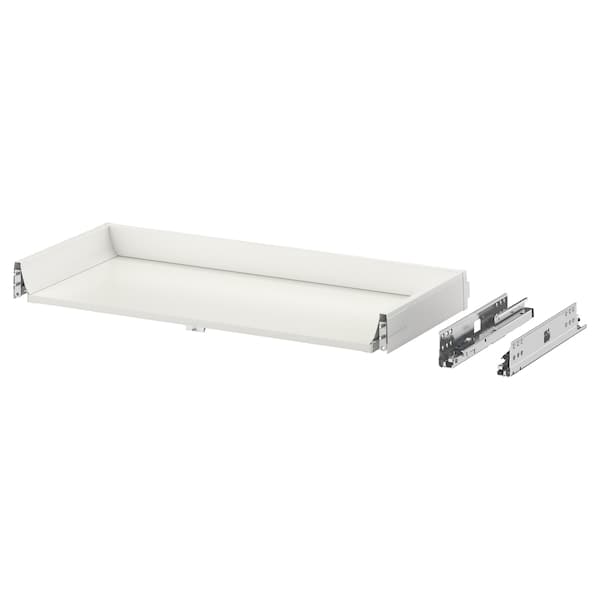 EXCEPTIONELL - Drawer, low with push to open, white, 80x37 cm