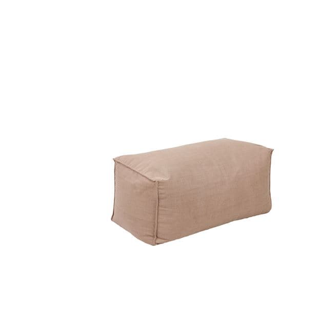 BAGIE Beige pouf H 40 x W 80 x D 35 cm - best price from Maltashopper.com CS670089