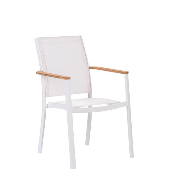 ETHAN White stackable chair H 90.5 x W 58.5 x D 63 cm - best price from Maltashopper.com CS652344