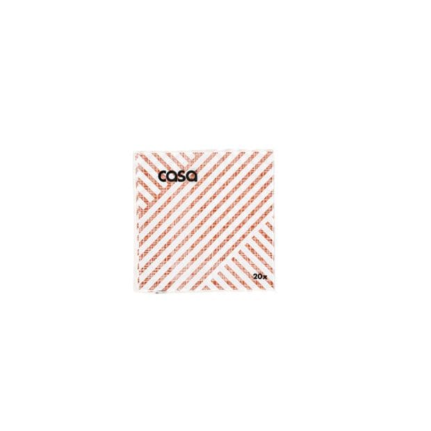 Casa LUIZA Set of 20 red paper napkins W 24 x L 24 cm