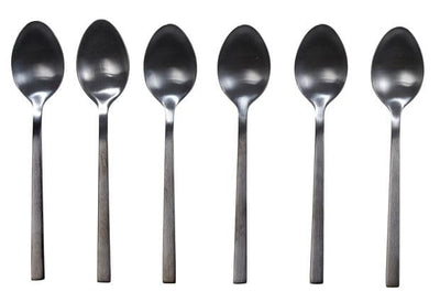 SUBLIMO Coffee spoons set of 6 black H 14 cm - best price from Maltashopper.com CS628460
