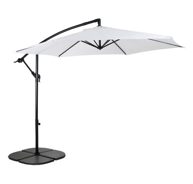 HAWAI White suspended umbrella without base H 243 cm - Ø 300 cm