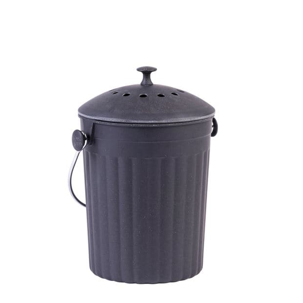 CREOLA BLACK Waste container org. with black filter H 21.7 cm - Ø 20 cm - best price from Maltashopper.com CS632184