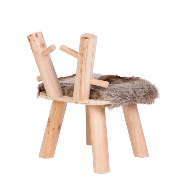 RUDOLF Natural stool H 41 x W 30 x D 30 cm - best price from Maltashopper.com CS611198