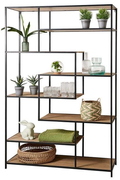 TRAPP Black wall shelf H 180 x W 120 x D 40 cm - best price from Maltashopper.com CS632625