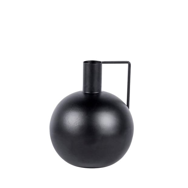 BASTA Black spherical vase H 20 cm - Ø 17 cm - Ø 4 cm - best price from Maltashopper.com CS660688
