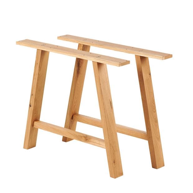 NEW OAK Natural table legs H 72 x W 79 x D 8 cm - best price from Maltashopper.com CS667380