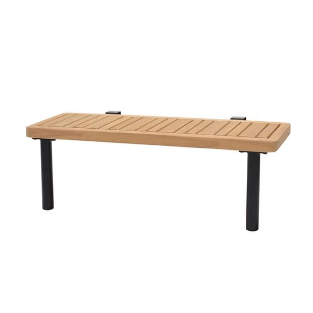 HANNA Lounge coffee table black, natural H 26 x W 25 x L 73.1 cm - best price from Maltashopper.com CS668311