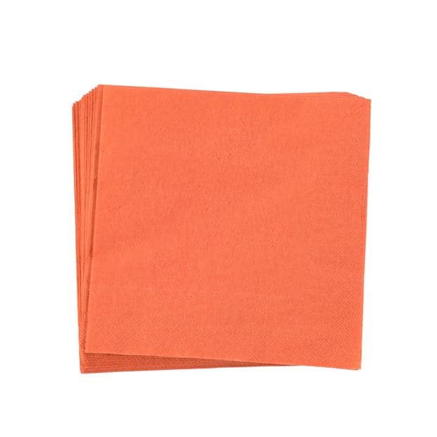 UNI Set of 20 orange napkins W 33 x L 33 cm - best price from Maltashopper.com CS604310