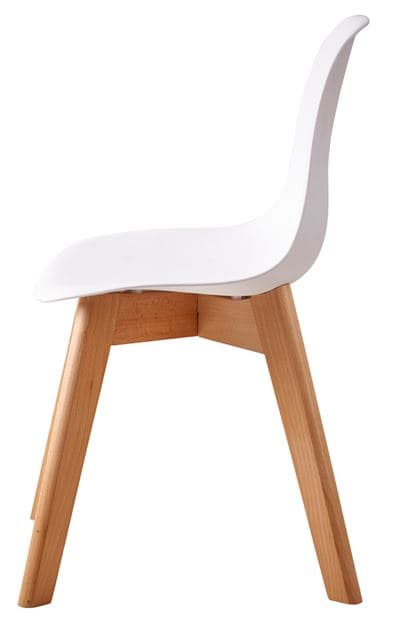 MATHIAS Children's chair white, natural H 58 x W 34 x D 30 cm - best price from Maltashopper.com CS588791