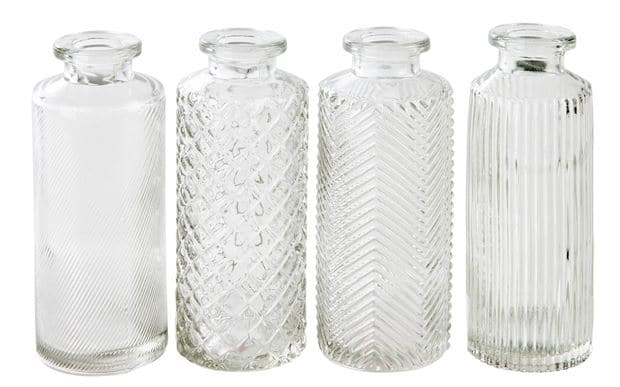 FRE Transparent 4 designs vase H 13.2 cm - Ø 5.5 cm - best price from Maltashopper.com CS647192