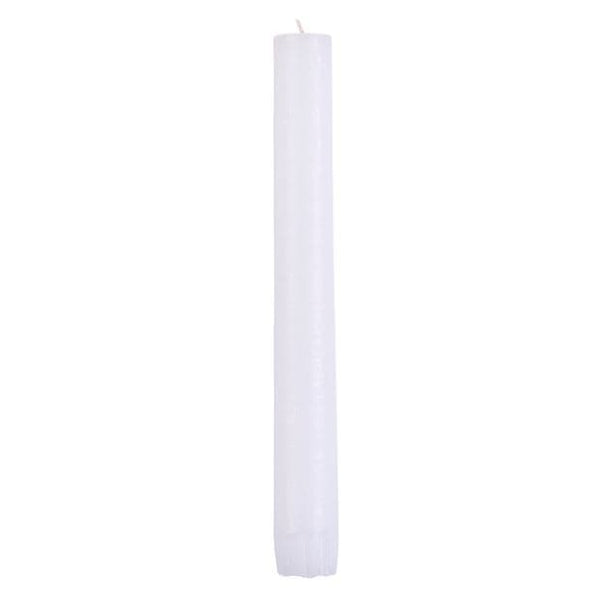 RUSTIC White candle H 25 cm - Ø 3 cm