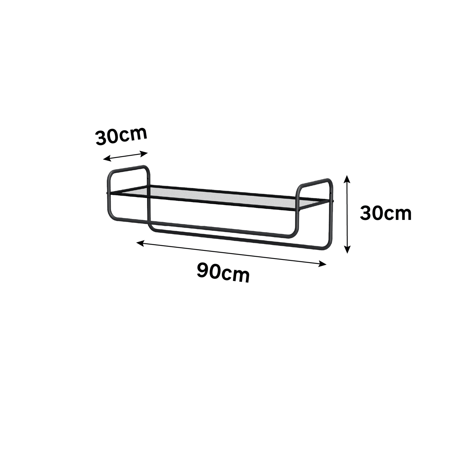 Bricocenter COAT RACK BLACK SPACEO 90X30X30 CM -STUDIO